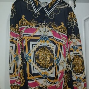 Colorful sheer blouse